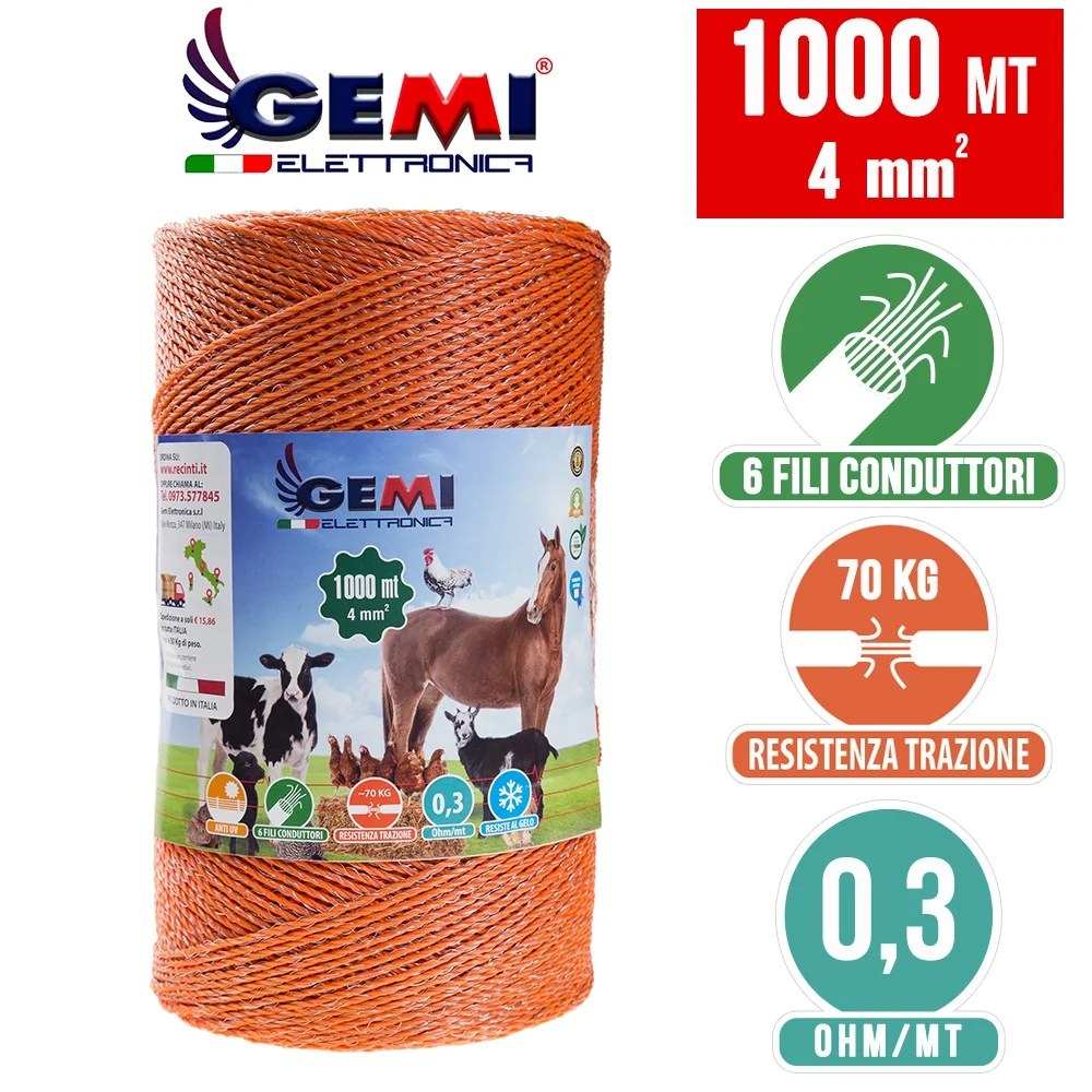 Tel 1000 m elektrikli çit için